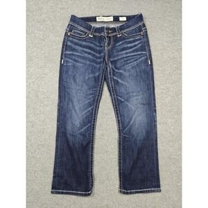 BKE Payton Jeans Womens 27 Blue Med Wash Low Rise Slim Straight Stretch Denim